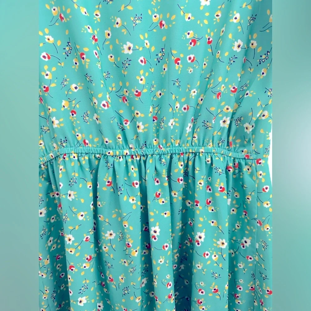 Ava And Yelly | Big Girls Printed Challis Kelly Green Dress | Size 16 | NWOT NEW